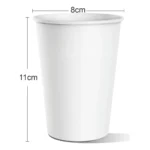 Copo Papel 300 Ml Descartável Ecológico C/tampa Bico - C/100 Cor Branco