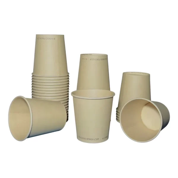 Copo De Papel Fibra De Bambu 210ml *biodegradável - 100 Un