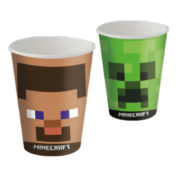 Copo De Papel - Minecraft - 200ml - 8 Unidades - Festcolor Cor Colorido