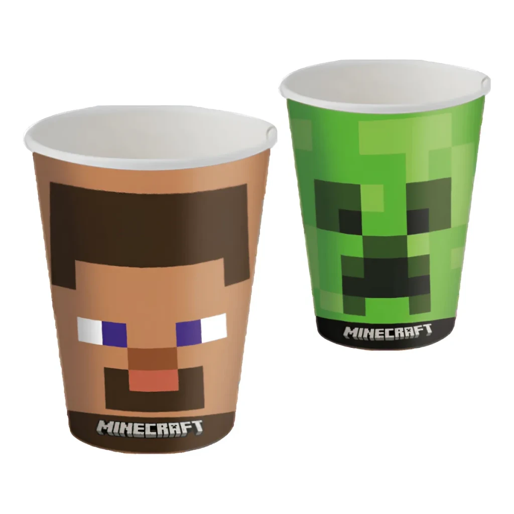 Copo De Papel - Minecraft - 200ml - 8 Unidades - Festcolor Cor Colorido Copo De Papel - Minecraft - 200ml - 8 Unidades - Festcolor Cor Colorido