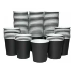 Copo De Papel Preto 200ml *biodegradável - 100 Un
