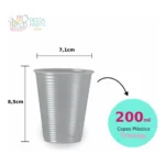 Copo Plastico Descartavel 200ml Agua Ps Caixa 2500un