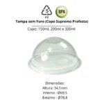 Copo Descartável 200ml Plástico Transparente T. Bolha 100und