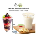 Copo Descartável 200ml Plástico Transparente T. Bolha 100und