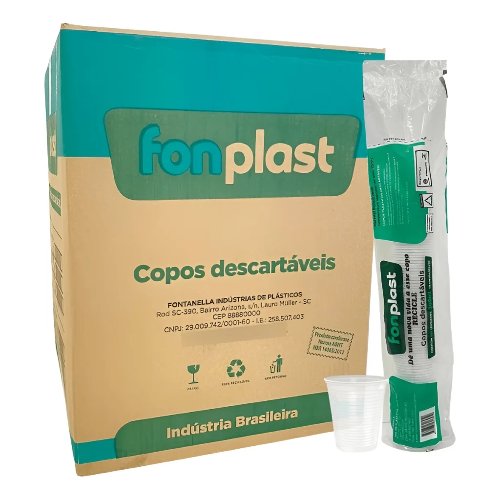 Copo Descartável 200ml Reforçado C/ 2.500 Un - Caixa Fechada Branco Copo Descartável 200ml Reforçado C/ 2.500 Un - Caixa Fechada Branco