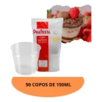 100un Copo Descartável Supremo 150ml Cristal Semi Acrilico