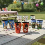 Copo Label Kit Com 5 Unid Personalizado Temas Infantil 400ml