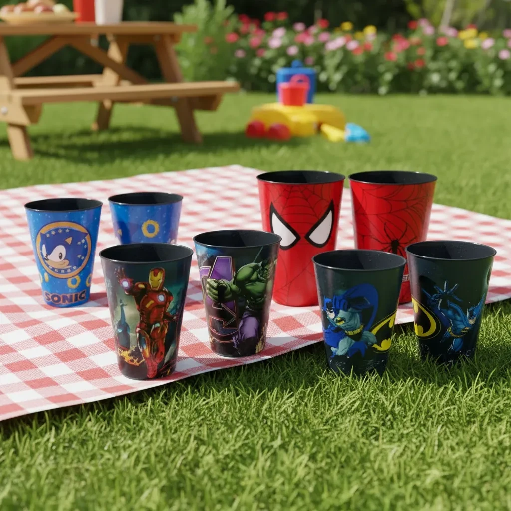 Copo Label Kit Com 5 Unid Personalizado Temas Infantil 400ml Copo Label Kit Com 5 Unid Personalizado Temas Infantil 400ml