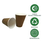 Copo Papel Biodegradável Térmico Água/café/chá 200ml C/200un