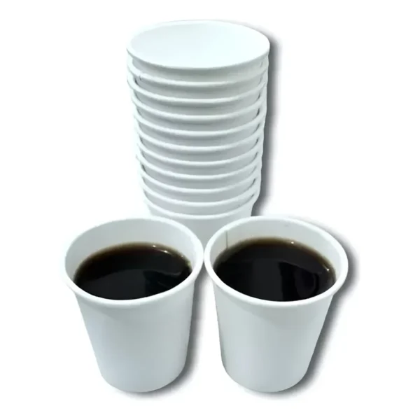 Copo Papel Biodegradável Térmico Café / Chá 60ml Branco C/50