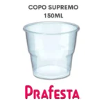 Copo Supremo 150ml Transparente Semi Acrilico C/50 Prafesta