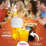 Copo Supremo 150ml Transparente Semi Acrilico C/50 Prafesta