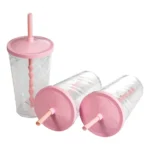 Copo Twister 500ml Com Tampa E Canudo - 20 Unidades