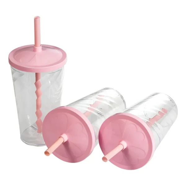 Copo Twister 500ml Com Tampa E Canudo - 20 Unidades