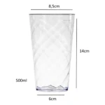 Copo Twister Acrilico Colorido 500ml - 20 Unidades