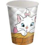 8 Copos Festa De Aniversário Gatinha Marie 200 Ml