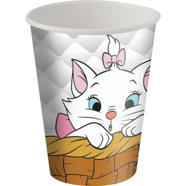8 Copos Festa De Aniversário Gatinha Marie 200 Ml