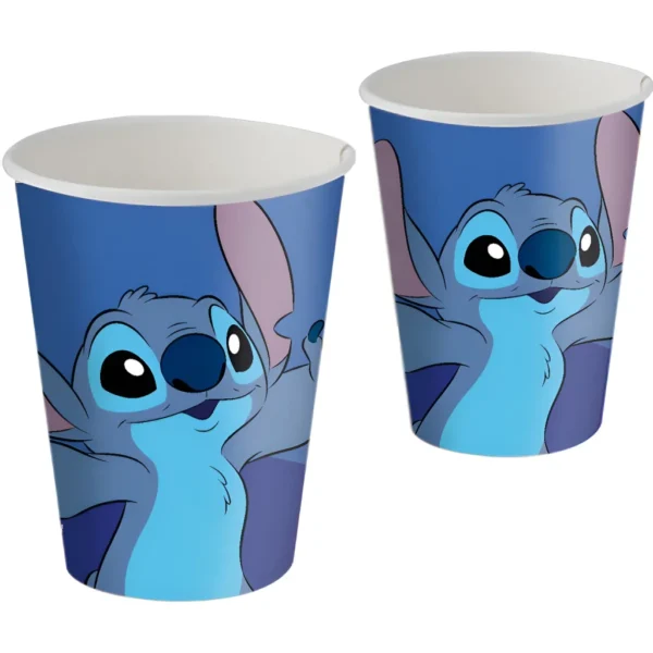 Copinho Stitch Copo De Papel 200ml Pct C/ 8 Festcolor Morado