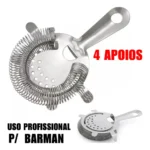 Coqueteleira Bar Man Profissional Inox Drink Caipirinha Bar Cor Prateado