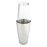 Coqueteleira De Boston 28oz Inox E Tampa 485ml Vidro Liso