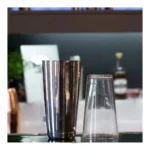 Coqueteleira De Boston 28oz Inox E Tampa 485ml Vidro Liso