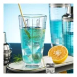 Coqueteleira Copo Vidro E Tampa Em Inox 400ml Profissional