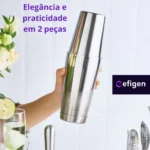 Coqueteleira Inox 820 Ml Com Peso Profissional Boston 2 Peças Bar Bartender Coquetéis - Efigen