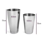 Coqueteleira Inox Profissional Lehavi Boston Barman Drinks 2 Copos