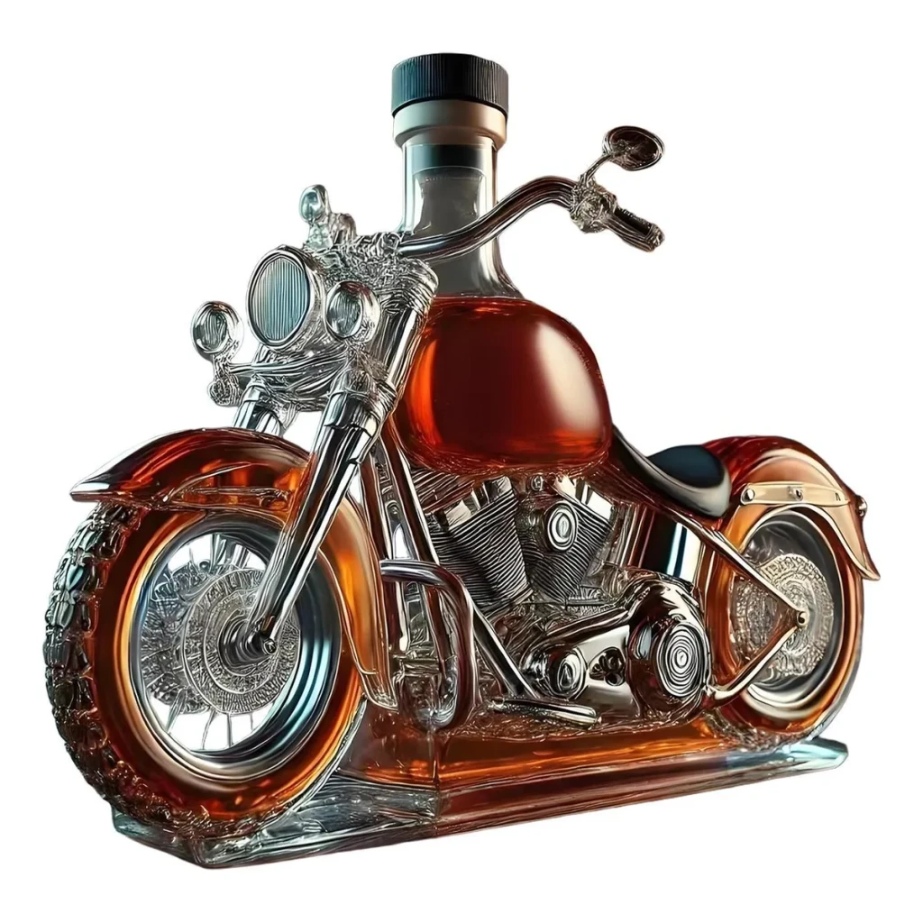 Decantador De Uísque Moto De Vidro Vinta Decantador De Uísque Moto De Vidro Vinta