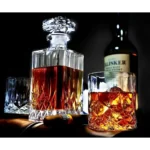 Decantador de uísque e dispensador de licor de garrafa quadrada