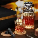 Decantador de uísque e dispensador de licor de garrafa quadrada