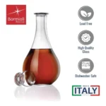 Bormioli Rocco Loto Decantador Vinho Vidro Jarra Tampa Licoreira Suco Água Destilados Uísque