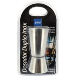 Dosador Duplo De Bebidas Em Aço Inox Medida De 50ml E 25ml