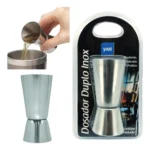 Dosador Duplo De Bebidas Em Aço Inox Medida De 50ml E 25ml