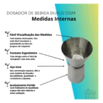 Dosador De Inox 50x25ml Com Marcação Interna