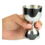 Dosador Duplo Cintura Fina 30ml E 60ml Inox Bartender Prata