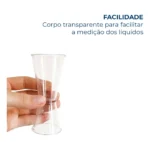 Dosador Duplo Inox 20ml/40ml Copo Medidor Bebida Drink Whisk