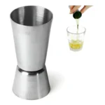 Dosador Duplo Inox Copo Medidor Bebida Drink Bar 25/50ml
