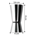 Dosador Duplo De Bebidas Medidor Coquetel Inox Bartender