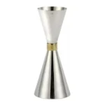 Dosador Slim Inox Com Anel Dourado 25x50 - Prateado