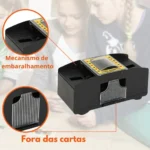 Embaralhador De Cartas Automático Misturador Para 2 Baralhos Poker Truco A Pilha