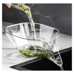 Escorredor Cesto Pote Lavar Alimentos Legumes Macarrão Arroz Cor Transparente