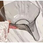 Escorredor Cesto Pote Lavar Alimentos Legumes Macarrão Arroz Cor Transparente