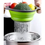 Escorredor De Alimentos Legumes Macarrão Retrátil Silicone