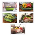 Escorredor De Alimentos Legumes Macarrão Retrátil Silicone