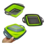 Escorredor De Alimentos Legumes Macarrão Retrátil Silicone