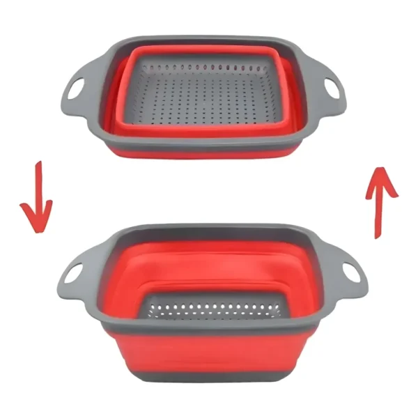 Escorredor De Alimentos Legumes Macarrão Retrátil Silicone