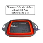 Escorredor De Alimentos Legumes Macarrão Retrátil Silicone