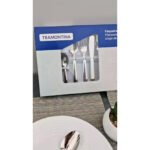 Faqueiro Tramontina Búzios cem Aço Inox com Detalhe 24 Peças