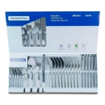 Faqueiro Tramontina Búzios cem Aço Inox com Detalhe 24 Peças